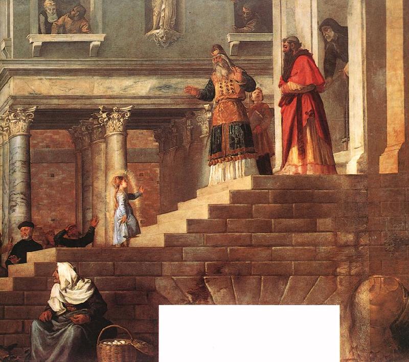 TIZIANO Vecellio Presentation of the Virgin at the Temple (detail) er china oil painting image